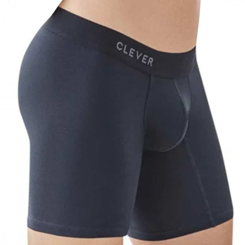  Caribbean Cotton Long Boxer Briefs - Black