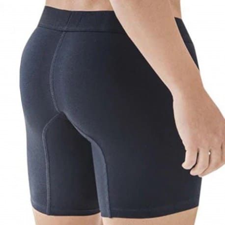 Caribbean Cotton Long Boxer Briefs - Black