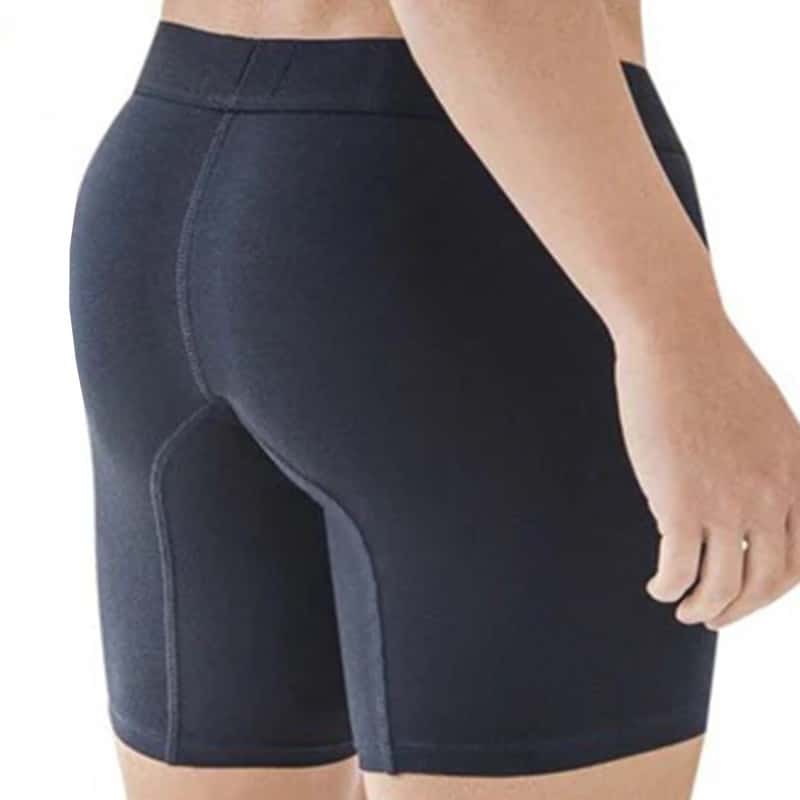  Caribbean Cotton Long Boxer Briefs - Black