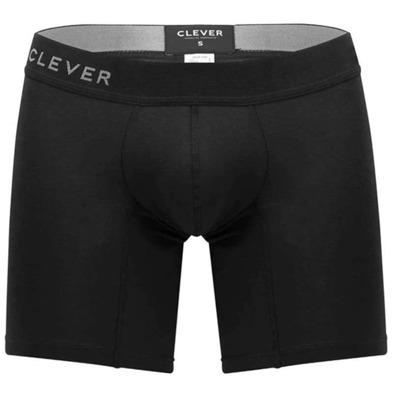  Caribbean Cotton Long Boxer Briefs - Black