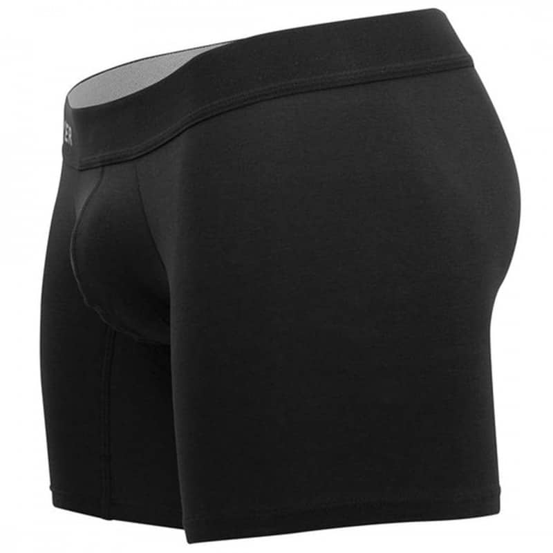  Caribbean Cotton Long Boxer Briefs - Black