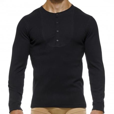 Modus Vivendi T-shirt Manches Longues Coton Bio Noir