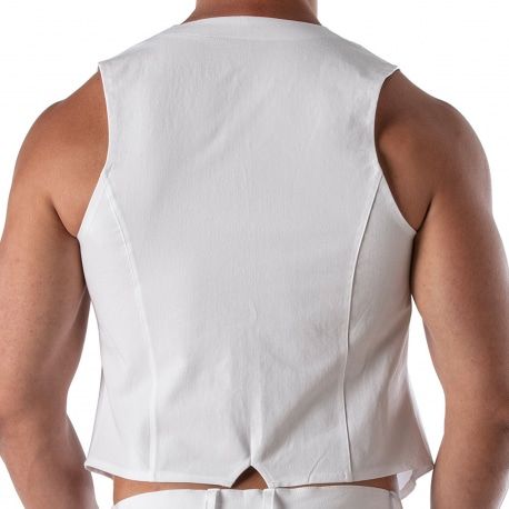 TOF Paris Gilet à Chaîne Patriot Blanc