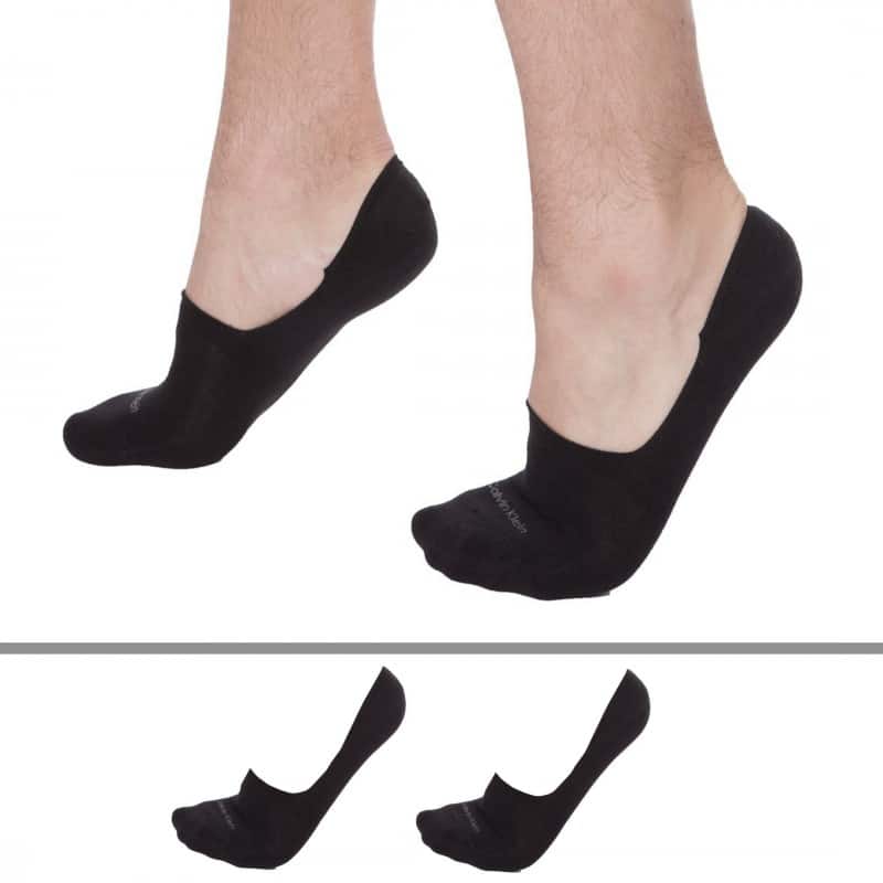 Lot de 2 Paires de Chaussettes Invisibles Luca Noires
