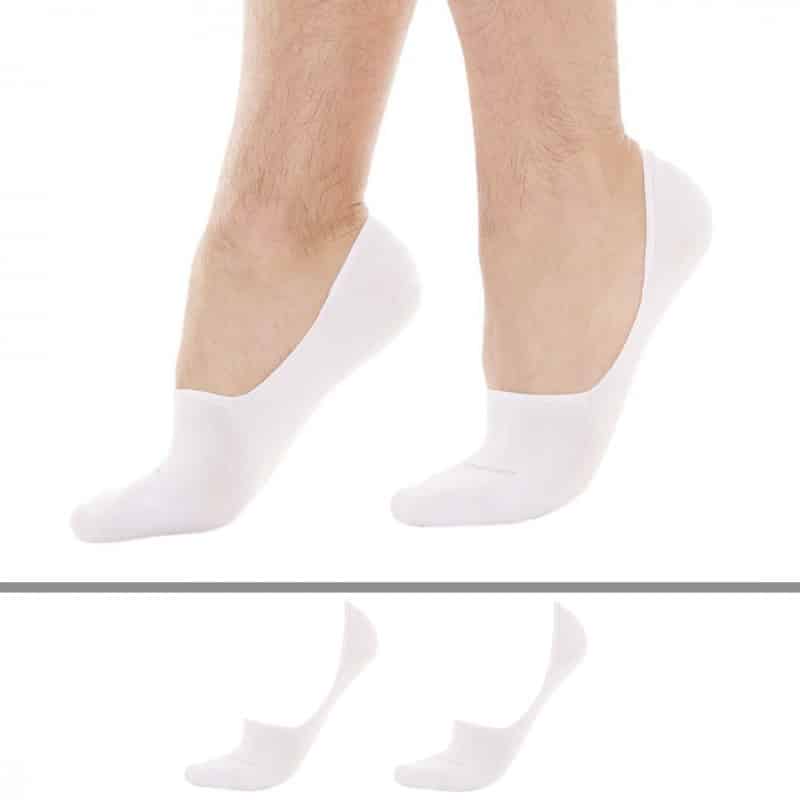 Calvin Klein Lot de 2 Paires de Chaussettes Invisibles Luca Blanches
