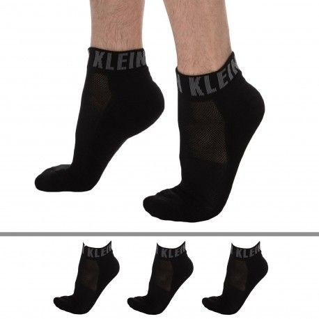 Calvin Klein Lot de 3 Paires de Socquettes Drake Noires