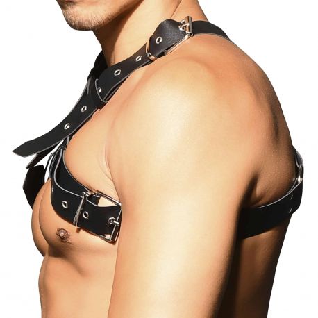 Andrew Christian Buckle Harness - Black