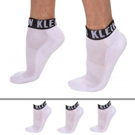 Calvin Klein Lot de 3 Paires de Socquettes Drake Blanches