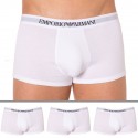 Emporio Armani Lot de 3 Boxers Pure Cotton Blancs
