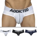 Addicted Lot de 3 Slips Mesh Push Up Blanc - Bleu Marine - Noir