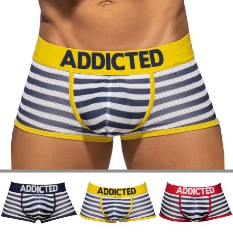 Addicted Lot de 3 Boxers Courts Mesh Sailor  