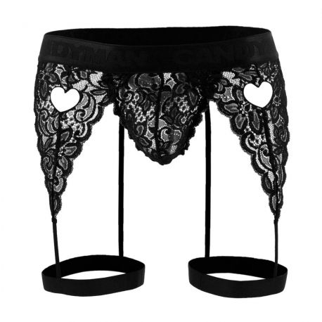  String Jarretière Dentelle Noir