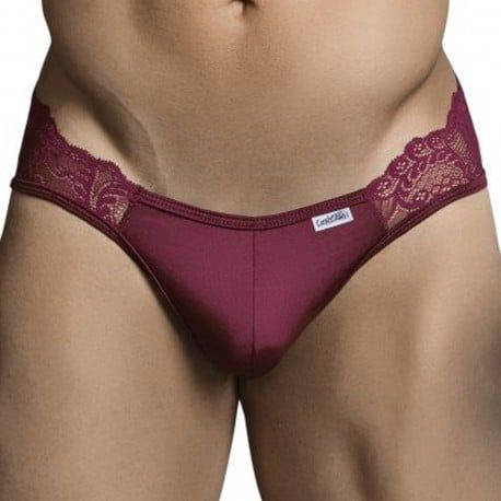  Lace Jockstrap - Burgundy