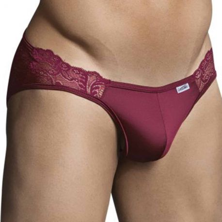 Lace Jockstrap - Burgundy