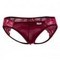  Lace Jockstrap - Burgundy