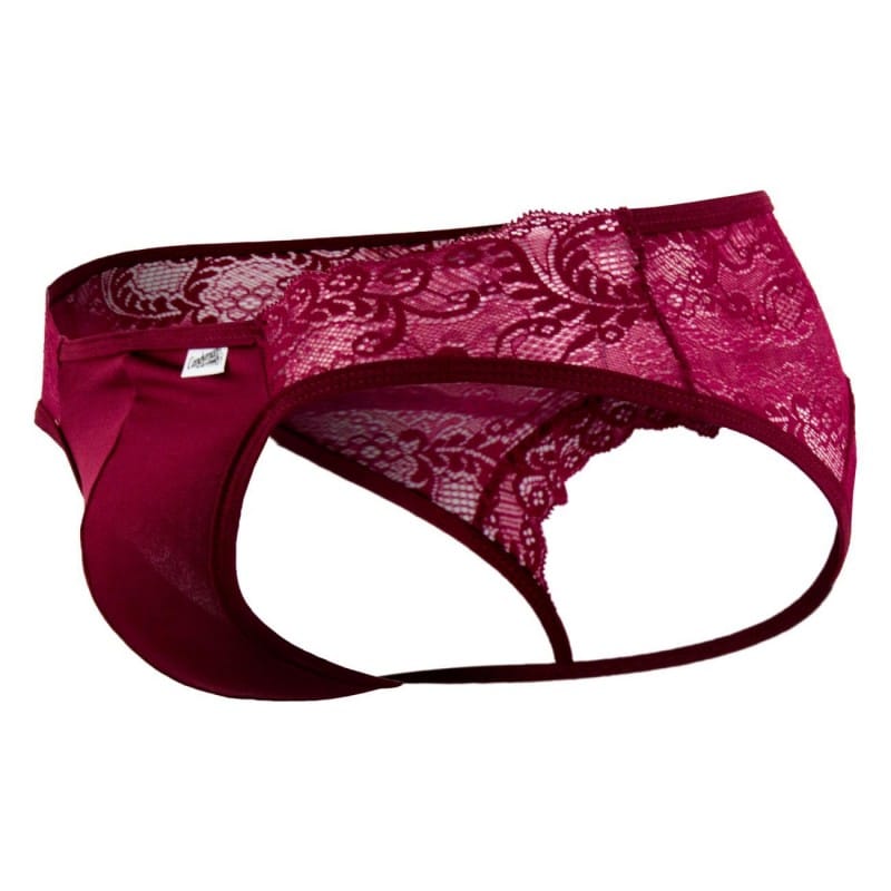  Lace Jockstrap - Burgundy