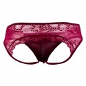  Lace Jockstrap - Burgundy