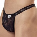  Double Lace Thong - Black