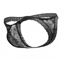  Double Lace Thong - Black