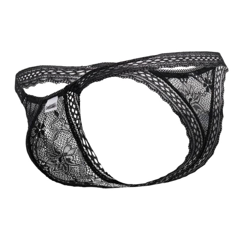  Double Lace Thong - Black