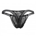  Double Lace Thong - Black
