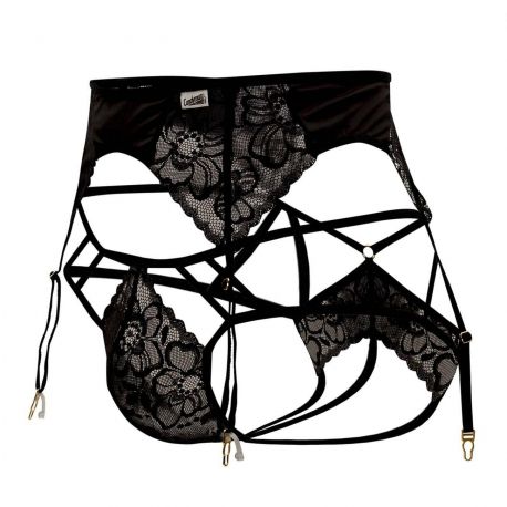  Lace Garter - Jockstrap Outfit - Black