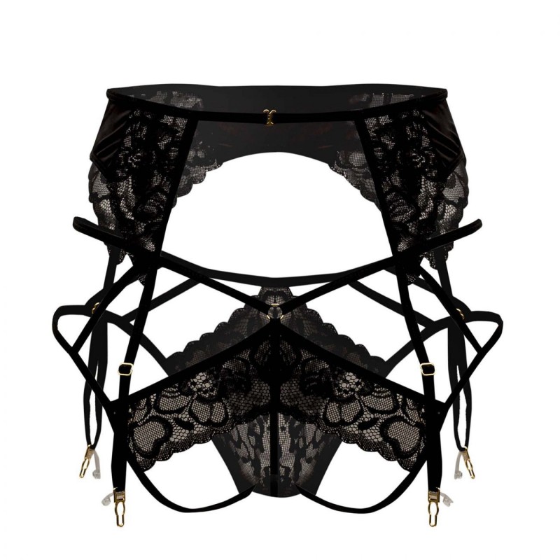  Lace Garter - Jockstrap Outfit - Black