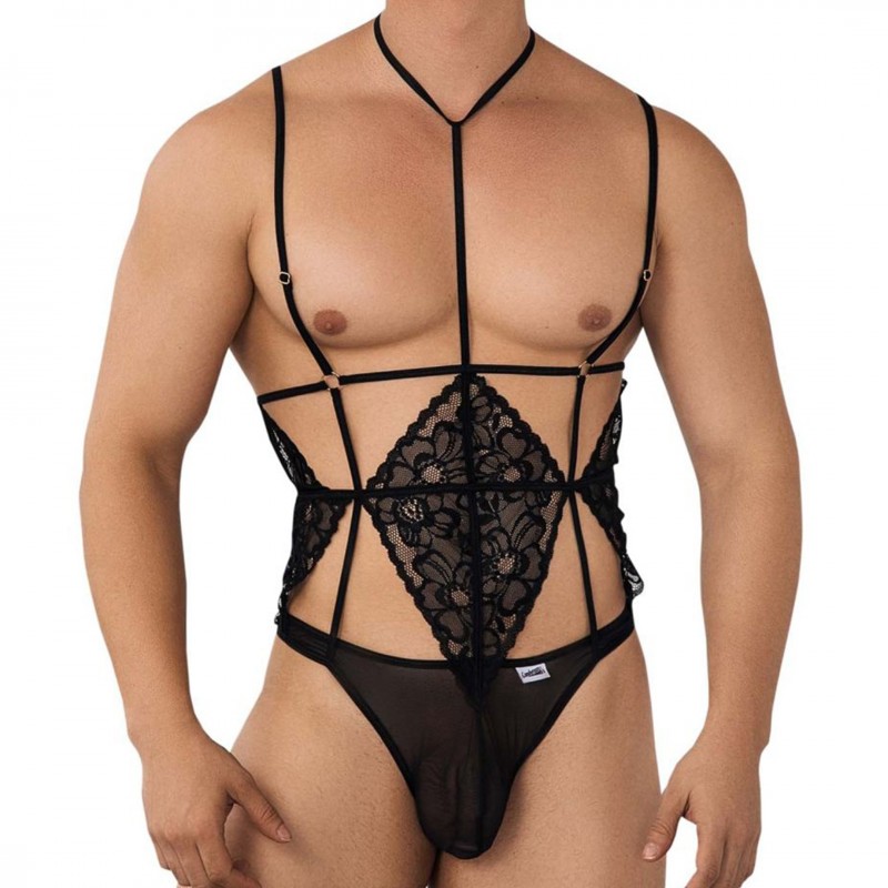  Body String Harnais Dentelle Noir