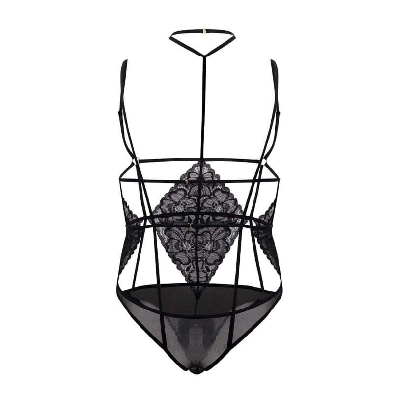  Body String Harnais Dentelle Noir