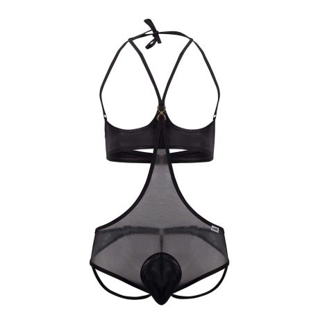  Mesh Harness Bodysuit - Black