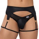  String Jarretière Rayé Noir