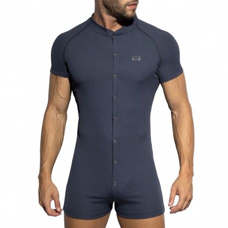 ES Collection Recycled Rib Union Bodysuit - Navy