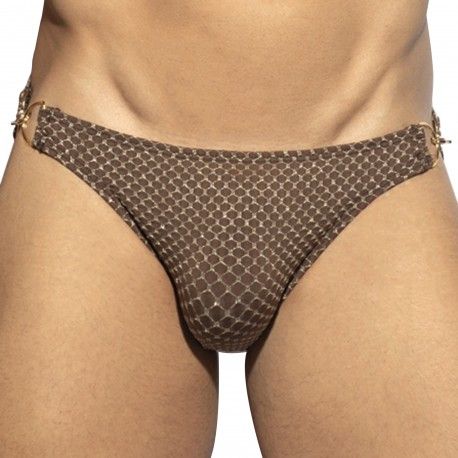 ES Collection Slip de Bain Bikini Luxury Marron