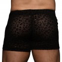Andrew Christian Short Sheer Glitter Léopard Noir