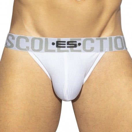 ES Collection String Recycled Rib Band Blanc