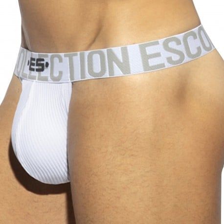 ES Collection Recycled Rib Band Thong - White