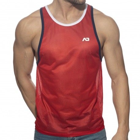Addicted Débardeur Basketball Mesh Rouge
