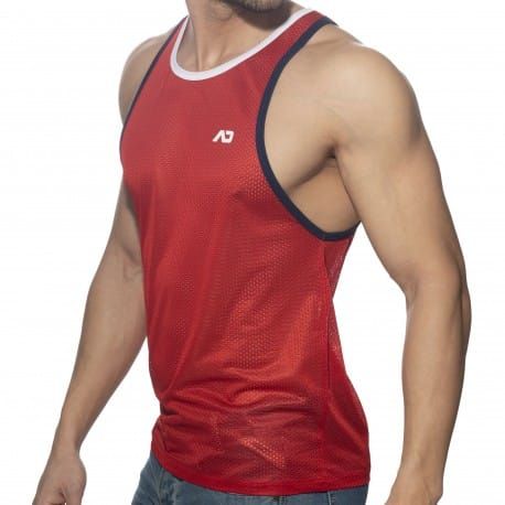 Addicted Débardeur Basketball Mesh Rouge