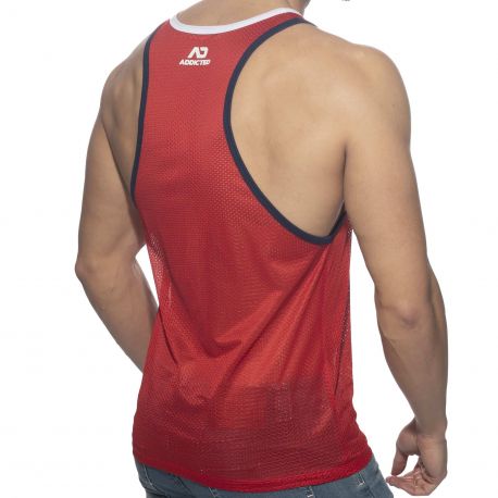 Addicted Débardeur Basketball Mesh Rouge