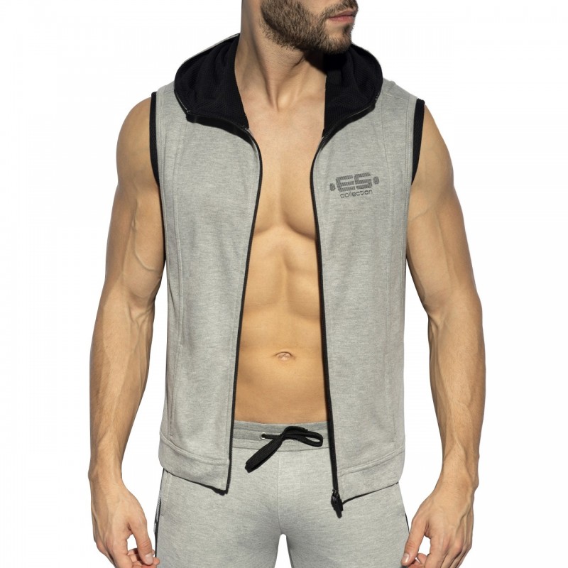 ES Collection First Class Athletic Hoodie - Heather Grey