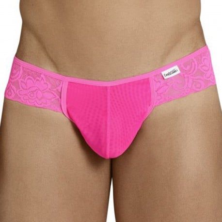  String Résille Dentelle Florale Rose