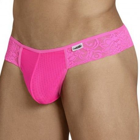  String Résille Dentelle Florale Rose