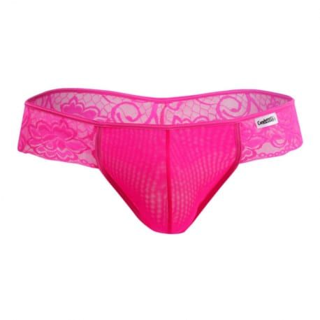  String Résille Dentelle Florale Rose