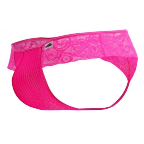  String Résille Dentelle Florale Rose