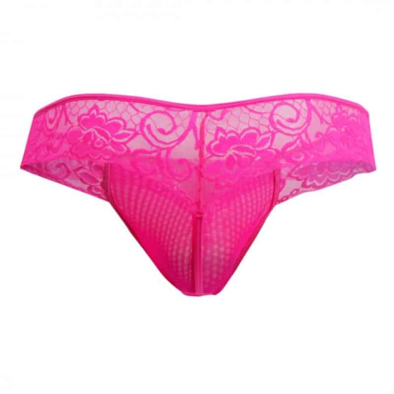  String Résille Dentelle Florale Rose