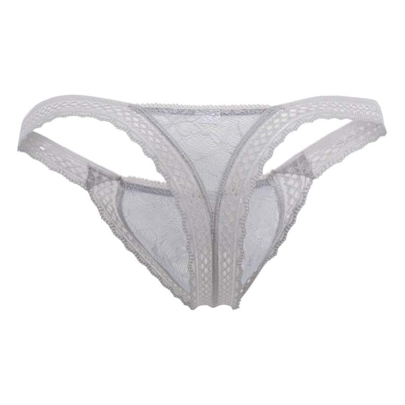  Double Lace Thong - Grey