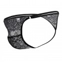  Double String Lace Thong - Black
