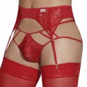  Ensemble Jarretière - Jock Strap Dentelle Rouge
