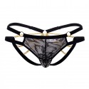  Lace and Chain Jockstrap - Black