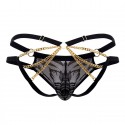  Lace and Chain Jockstrap - Black